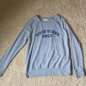 Super soft good vibes only pullover